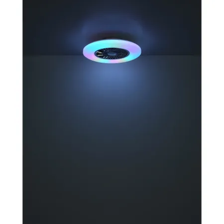 Ventilatore da Soffitto con Argento Bianco 60 cm LED RGB Telecomando