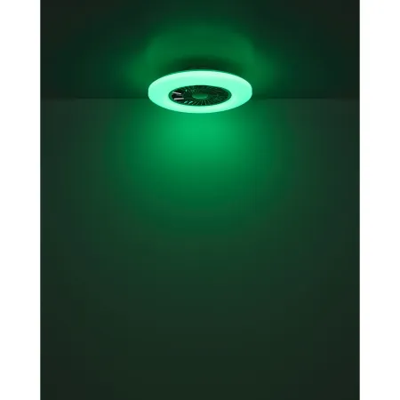 Ventilatore da Soffitto con Argento Bianco 60 cm LED RGB Telecomando