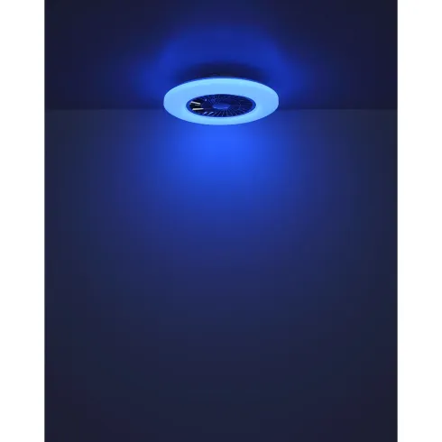 Ventilatore da Soffitto con Argento Bianco 60 cm LED RGB Telecomando