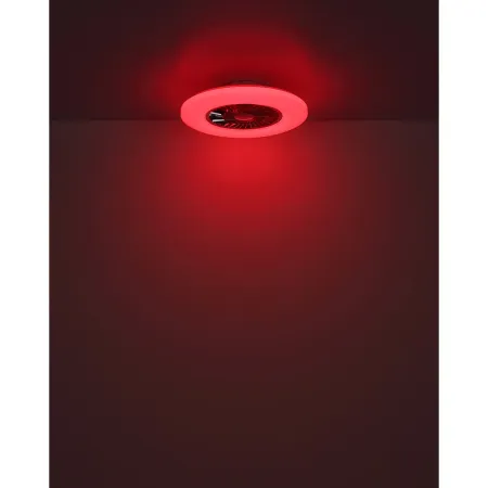 Ventilatore da Soffitto con Argento Bianco 60 cm LED RGB Telecomando