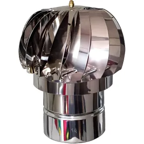Camino Eolico Turbina Acciaio Inox 18 cm Aspiratore Comignolo Girevole