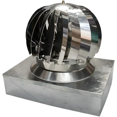 Camino Eolico Turbina Acciaio Inox 42x52 Aspiratore Comignolo Girevole