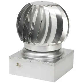 Camino Eolico Turbina Acciaio Inox 37x37 Aspiratore Comignolo Girevole