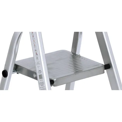 Scala 5 Gradini in Alluminio Robusta Scalini Max 150kg Richiudibile