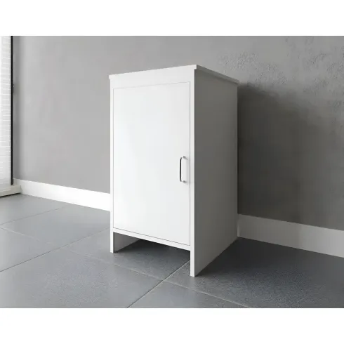 Mobile Lavanderia 46,5x49x84 cm PVC 1 Anta Bianco Salvaspazio