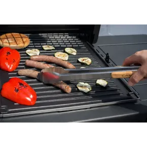 Set 3 Utensili Barbecue Campignaz Pinza Paletta Forchetta Inox Legno 2