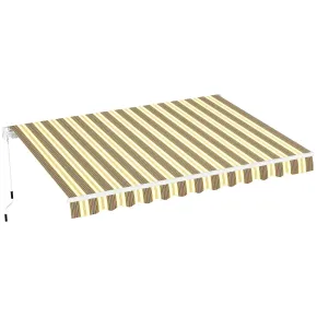 Tenda da Sole a Barra Quadra 300x200 Beige Rigato da Esterno Balcone