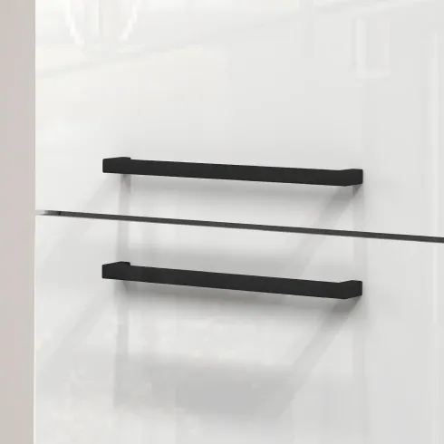 Colonna Portaspezie Bianco Lucido Report 2 Cassetti Soft Close Legno
