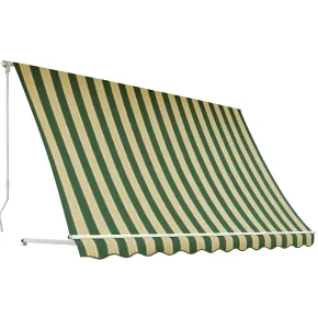 Tenda da Sole a Caduta 300x250 Riga Verde Bianco Bracci Senza Cassone