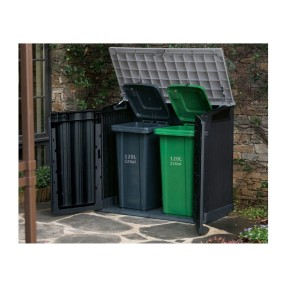 Box Porta Attrezzi da Giardino Keter Nero per Esterno Ripostiglio in Resina 2