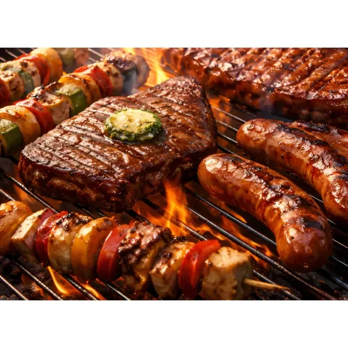 Barbecue Portatile a Carbonella 32x25x5 cm Leggero Compatto