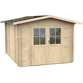 Casetta in Legno 2x1.8 25 mm con Pavimento Rimessa Porta Attrezzi da Giardino | BricoShop24