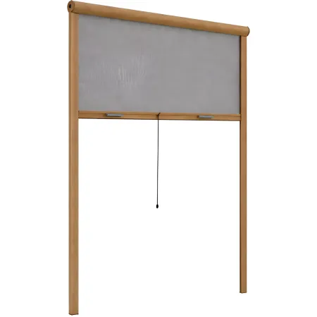 Zanzariera a Rullo Verticale 80x160 Riducibile in Alluminio Bronzo