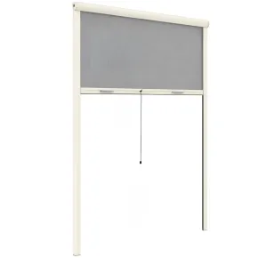Zanzariera a Rullo Verticale 60x150 Riducibile in Alluminio Avorio
