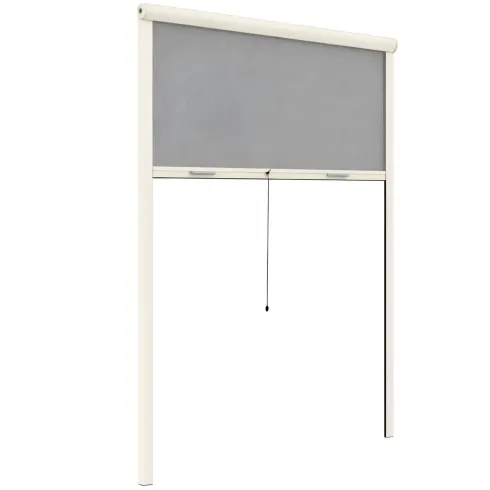 Zanzariera a Rullo Verticale 120x160 Riducibile in Alluminio Avorio