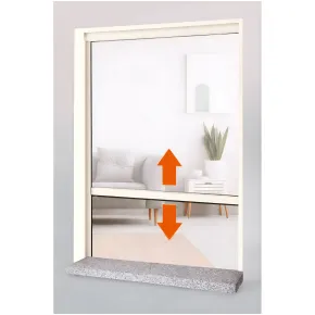 Zanzariera a Rullo Verticale 160x160 Riducibile in Alluminio Avorio 2