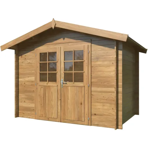 Casetta in Legno Impregnato 28 mm 296x200cm Blockhouse Doppia Porta
