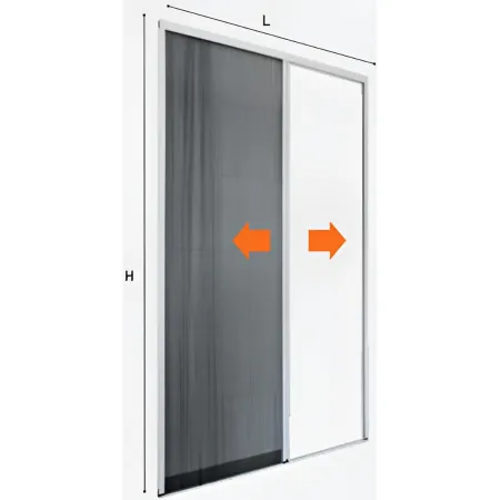 Zanzariera Plissettata Laterale Bianco Guida Bassa Porta 120X240