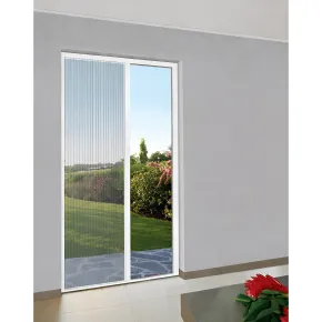Zanzariera Plissettata Laterale Bianco Guida Bassa Porta 120X240 2