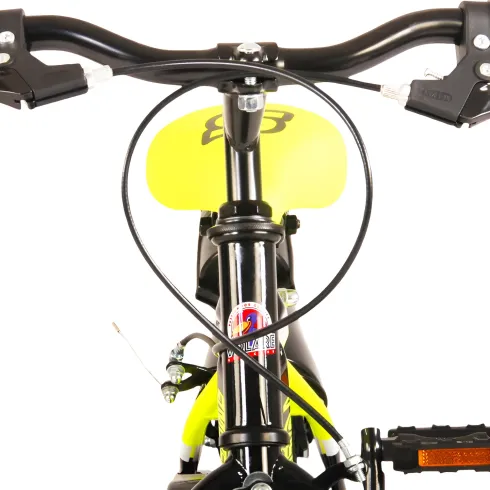 Bicicletta Bambini 14" Sportiva Giallo Rotelle Removibili Borraccia
