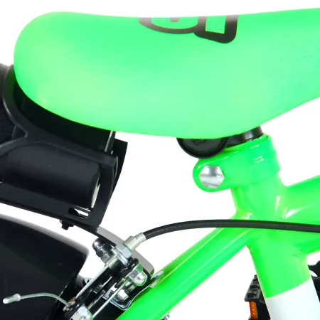 Bicicletta Bambini 14" Sportiva Verde Rotelle Removibili Borraccia