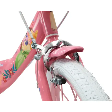 Bicicletta Bambini 14" Principesse Disney Rosa Rotelle Cestino Sedile
