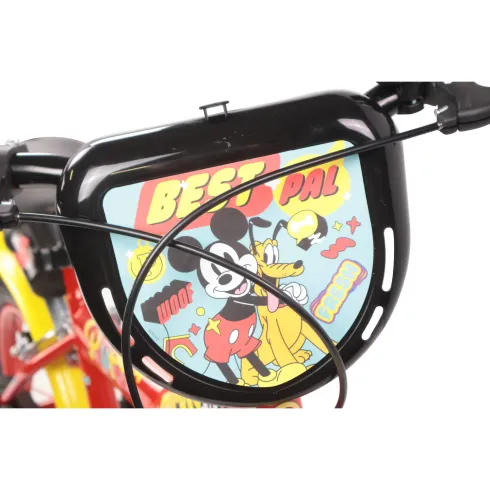 Bicicletta per Bambini 14" Topolino Disney Rosso Rotelle Borraccia