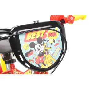Bicicletta per Bambini 12" Topolino Disney Rosso Rotelle Borraccia 2