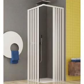 Box Doccia PVC Senza Guide Inferiori per Disabili Scorrevole Porte a Soffietto | BricoShop24 2