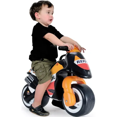 Moto Cavalcabile per Bambini Nero Arancione Licenza Repsol Racing