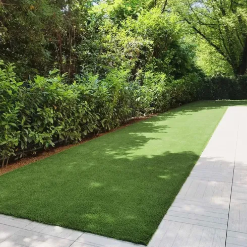 Prato Sintetico 25x2 m Antiscivolo 7 mm Verde Effetto Erba in Lattice