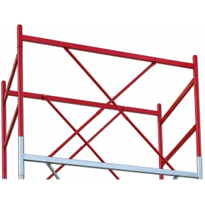 Trabattello Ponteggio Professionale h380 cm Piano con Botola Parapetto 2