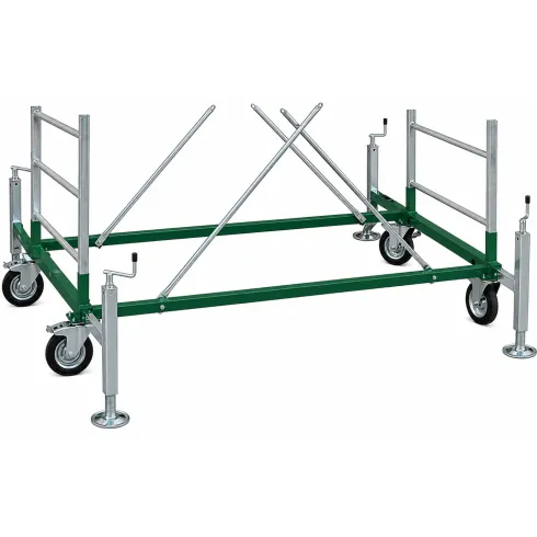 Trabattello Ponteggio Professionale h830 cm con Piano Parapetto Aste