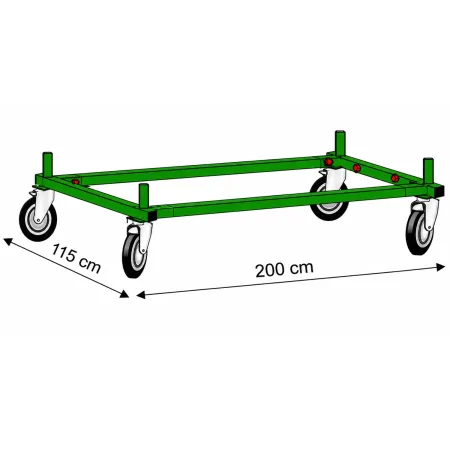 Trabattello Ponteggio Professionale h1430 cm con Piano Parapetto Aste