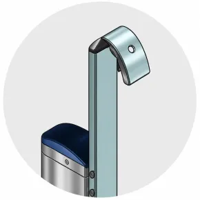 Scala Fissa per Trabattelli Alluminio 216 cm 7 Gradini 150 kg Gancio 2