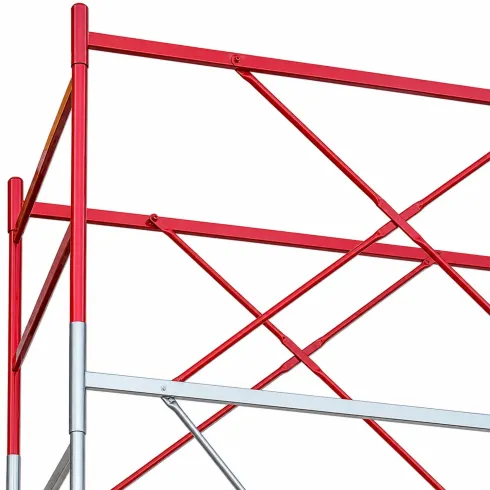 Trabattello Ponteggio Professionale con Botola Parapetto Aste h710 cm