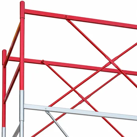 Trabattello Ponteggio Professionale con Botola Parapetto Aste h1190 cm