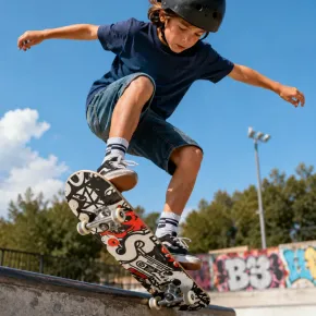 Skateboard 79x20 Acero 7 Strati con Cuscinetti ABEC7 Street Hip Hop 2