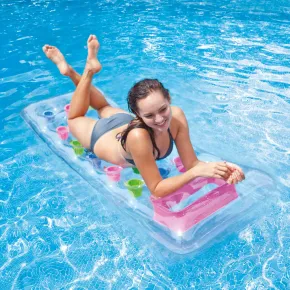 Materassino Gonfiabile Trasparente 188x71 cm con Cuscino Piscina Mare 2