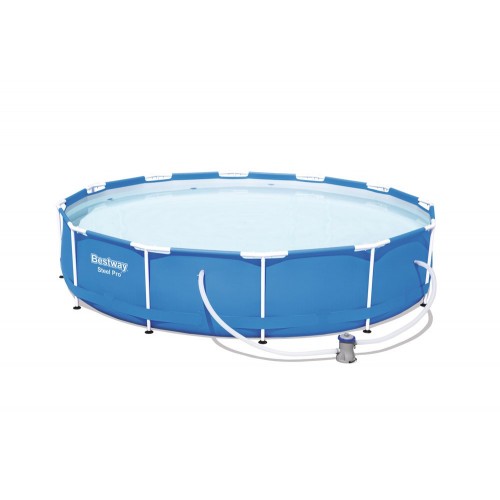 Piscina Fuori Terra 366x76 Rotonda Steel Pro Frame con Pompa Filtro a cartuccia