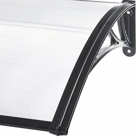 Pensilina Policarbonato Alveolare Trasparente 120x80cm Supporti ABS