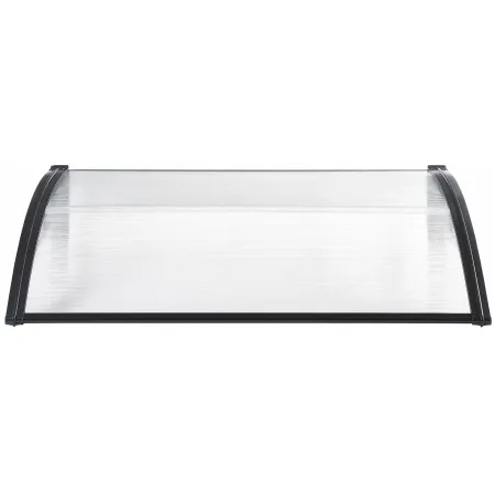 Pensilina Policarbonato Alveolare Trasparente 150x100 cm Supporti ABS
