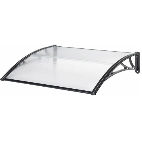Pensilina Policarbonato Alveolare Trasparente 150x100 cm Supporti ABS