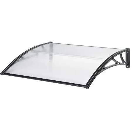 Pensilina Policarbonato Alveolare Trasparente 150x100 cm Supporti ABS