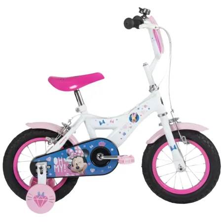 Bicicletta per Bambini 12" con Rotelle Minnie Disney Bianco a Sfera