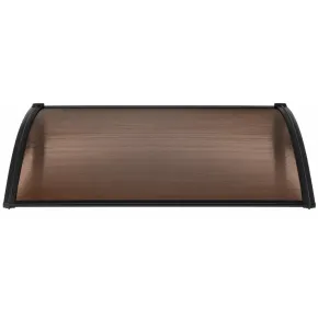 Pensilina Policarbonato Alveolare Fumè 120x100 cm con Supporti ABS 2