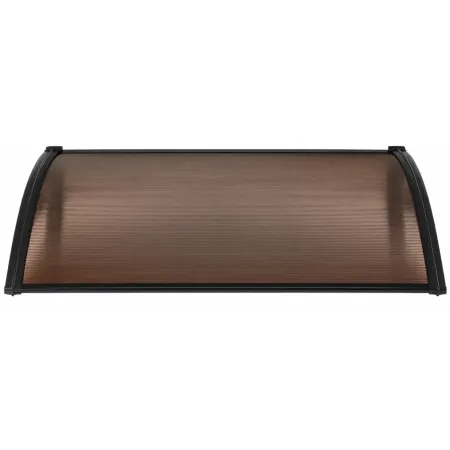 Pensilina Policarbonato Alveolare Fumè 150x100 cm con Supporti ABS