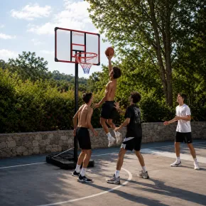 Colonna Basket con Canestro Altezza Regolabile 225-305 Base Zavorra 2