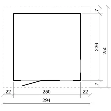 Casetta da Giardino in Legno Miele 236x250 cm 6 m2 con Pavimento