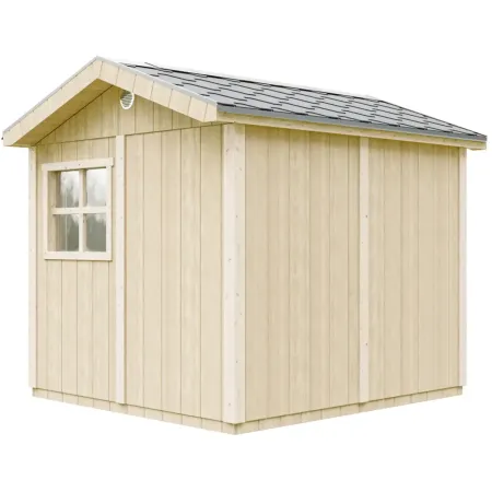 Casetta da Giardino in Legno Grigio Chiaro 236x250 cm 6 m2 Pavimento